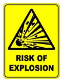 Risk Of Explosion Sign