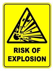 Risk Of Explosion Sign foto