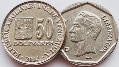 1654 Venezuela 50 Bolivares 2004 km 82 UNC foto