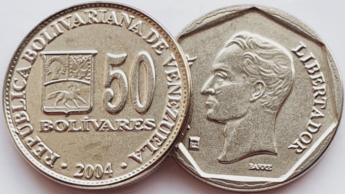 1654 Venezuela 50 Bolivares 2004 km 82 UNC