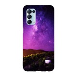 Husa compatibila cu Oppo Find X3 Lite model Purple night sky, Silicon, TPU, Viceversa, Transparent, Carcasa