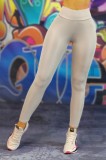 G799-182 Colanti sport/casual cu talie inalta din material elastic lucios