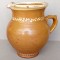 Ulcea de lut ars cu model, ceramica traditionala romaneasca veche