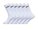 Set 6 perechi de sosete pentru barbati Umbro, alb, 43-46 - OUTLET