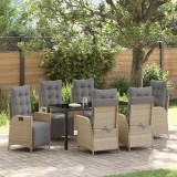 Cumpara ieftin Set de masă pentru grădină 7 pcs Bej Rattan poli