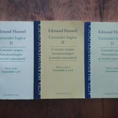 Husserl- Cercetari logice II, 3 volume