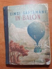 cartea pentru copii - cinci saptamani in balon - jules verne - din anul 1951 foto