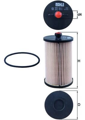 MAHLE KX 222D filtru combustibil foto