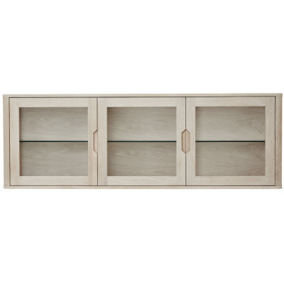 3-Door Wall Cabinet Nyborg Solid Oak foto