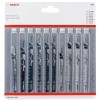 BOSCH Set panze fierastrau vertical 10 bucati pentru lemn