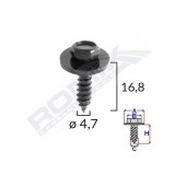 Surub Universal Fixare Negru 4.7X16.8Mm Set 10 Buc 136934 40526Z-RMX