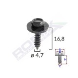 SURUB UNIVERSAL FIXARE NEGRU 4.7X16.8MM SET 10 BUC 61671