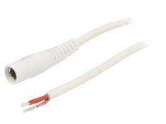 Cablu Alb DC 5,5/2,1 2m 1x1mm2