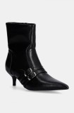 Answear Lab botine femei, culoarea negru, cu toc cui