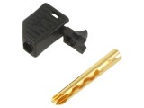 Mufă Banană 4mm Neagră Aurită 19A
