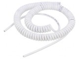 Cablu spiralat alb PUR 6x0,15mm2 300V 2m