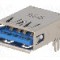Conector USB A, clichet PCB, pentru PCB, AMPHENOL, GSB311A31CEU, T137984