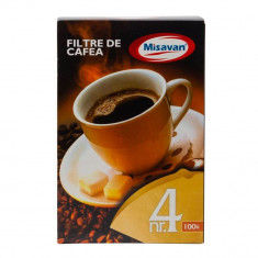 Set 100 Filtre de Cafea Misavan, Nr.4, Hartie Filtru de Cafea Misavan, Filtre de Cafea din Hartie, Filtre de Cafea Nr 4, Filtre de Cafea 4, Set Filtre