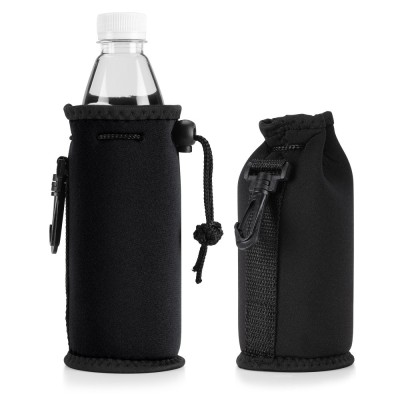 Set 2 Huse Cooler Jacket pentru sticle de 500 ml, Kwmobile, Negru, Neopren, 55885.02 foto