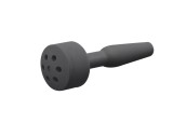 Sonda Uretrala Rosy Sprinkler Insert BDSM, ABS, 5cm, 0.8cm, Neagra, Cap Stropire