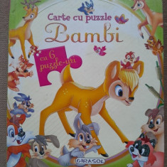 Bambi, carte cu puzzle, 6 puzzle