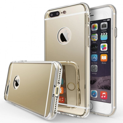 Husa Silicon Apple iPhone SE 2 2020 Mirror Gold foto