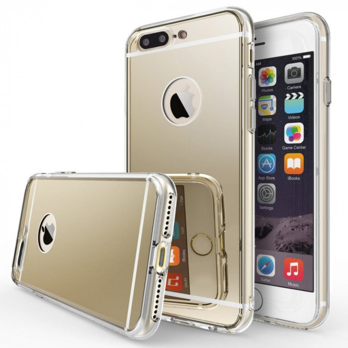 Husa Silicon iPhone SE 2 2020 Mirror Gold