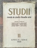 Studii revista de stiinta-filozofie-arta vol 2 aprilie iunie 1948