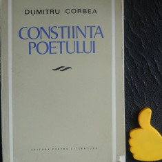 Dumitru Corbea Constiinta poetului cu autograf