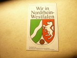 Abtibild 1985 cu Stema Land Germania Nordrhein-Westfalen ,12x7,5cm