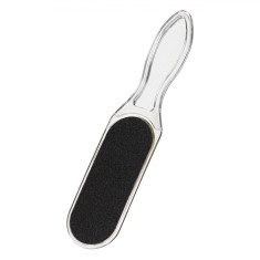 Pilă Pentru Călc&acirc;ie, Model Ovali cu 2 Fețe, Plastic Transparent, 26x5.5 cm