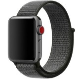 Cumpara ieftin Curea iUni compatibila cu Apple Watch 1/2/3/4/5/6/7, 38mm, Nylon Sport, Woven Strap, Midnight Gray