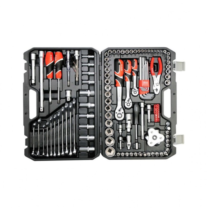 Trusa tubulare 1/2 - 3/8 - 1/4&quot;, 126 buc Yato YT-38875
