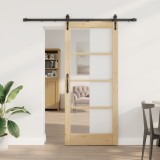Ușă Culisantă vidaXL cu Set de Accesorii 86x198.5 cm Lemn Solid din Pin