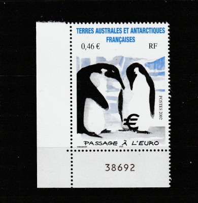 Taaf 2002 - Colonii franceze , Fauna , pasari , dantelat , MNH ,Mi.500 foto