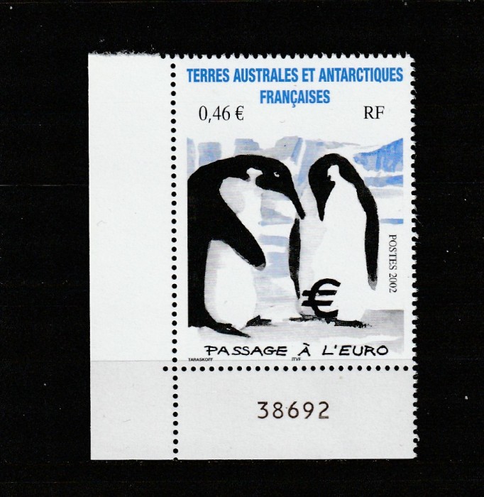 Taaf 2002 - Colonii franceze , Fauna , pasari , dantelat , MNH ,Mi.500