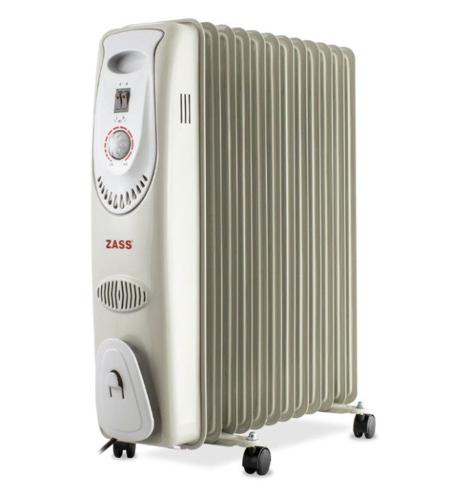 Calorifer electric Zass ZR 12C, 12 elementi, 2500W, 3 trepte, termostat - RESIGILAT