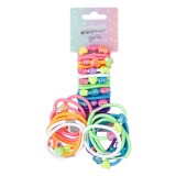 Elastice pentru păr neon cu inimi holografice pentru copii, CMCLASS