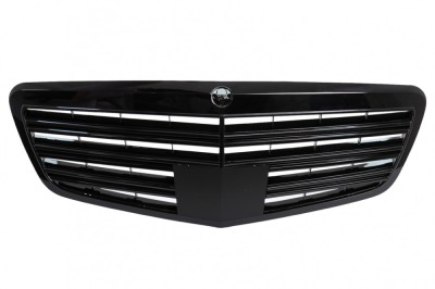 Grila Centrala Mercedes S-Class W221 Facelift (2010-2013) S63 S65 Piano Black Design Performance AutoTuning foto