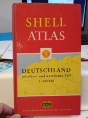 Shell Atlas Deutschland. Harta rutiera Germania. Ed. Mair. foto