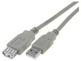 VCOM Cablu USB A - USB A 2.0 5m Gri PVC Dublu Ecranat Contacte Nichelate