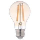 Bec LED filament Hoff clasic A60 E27 10W 1200lm lumina calda 2500 K, auriu, dimabil