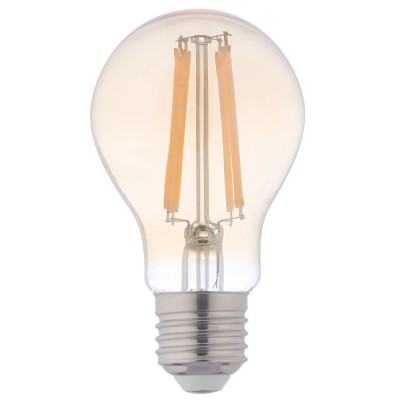 Bec LED filament Hoff clasic A60 E27 10W 1200lm lumina calda 2500 K, auriu, dimabil foto