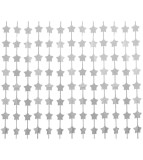 Perdea decorativa din folie B&amp;C, argintiu mat, 100 x 200 cm