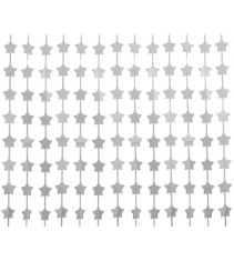 Perdea decorativa din folie B&amp;C, argintiu mat, 100 x 200 cm