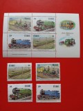 IRLANDA, LOCOMOTIVE - BLOC + SERIE COMPLETĂ MNH
