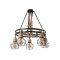 Candelabru Vintage Lustra Rustica Funie Sfoara 5xE27 Grenade 31110 WT MNR3640