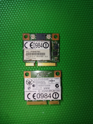 Placa wireless wlan mini PCIe half Broadcom BCM943225HM 300mbps 802.11b/g/n foto