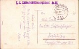 HST CP43 Carte postala austro-ungară Feldpostamt 641 + ștampilă regiment 1917, Circulata, Printata