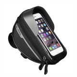 Borseta bicicleta impermeabila cu husa pentru telefon Flippy, montare pe ghidon, compatibila cu telefoane de pana la 16 cm, spatiu depozitare, 18.5x9.